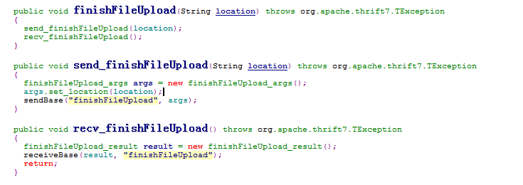 finishFileUpload client